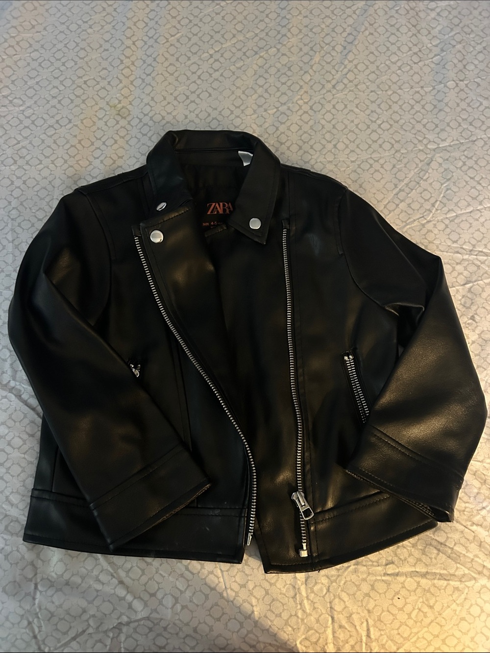 Zara faux leather jacket kids
